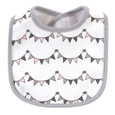 Hudson Baby Infant Girl Cotton Bibs 5pk, Pink Safari, One Size 4 Hudson Baby Infant Girl Cotton Bibs 5pk, Pink Safari, One Size - Image 2
