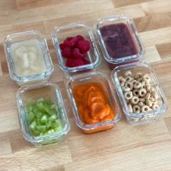 Sage Spoonfuls 6pk Durable Leakproof Glass Baby Food Storage Containers - Clear - 4oz -Baby Trend Store GUEST 063fb6aa ad19 4268 8ddf f69bc8a11657