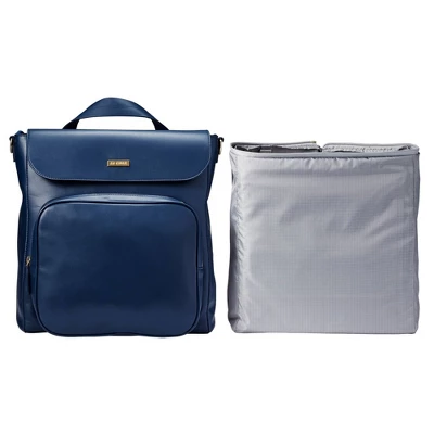 JJ Cole Vegan Leather Brookmont Backpack Diaper Bag - Oxford Navy 4 JJ Cole Vegan Leather Brookmont Backpack Diaper Bag - Oxford Navy - Image 2