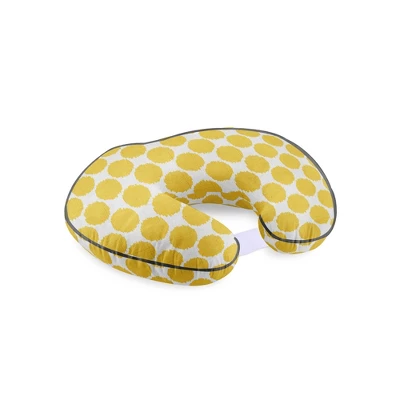 Bacati - 3 Pc Ikat Zigzag Yellow Dots Muslin Hugster Feeding & Infant Support Nursing Pillow Nursing Pillow With Insert 5 Bacati - 3 Pc Ikat Zigzag Yellow Dots Muslin Hugster Feeding & Infant Support Nursing Pillow Nursing Pillow With Insert - Image 3