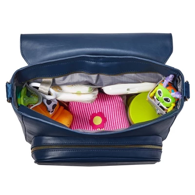 JJ Cole Vegan Leather Brookmont Backpack Diaper Bag - Oxford Navy 7 JJ Cole Vegan Leather Brookmont Backpack Diaper Bag - Oxford Navy - Image 5