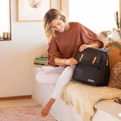 Petunia Pickle Bottom Meta Diaper Bag - Black Matte Canvas 13 Petunia Pickle Bottom Meta Diaper Bag - Black Matte Canvas - Image 11