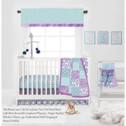 Bacati - Paisley Isabella Purple Lilac Aqua 10 Pc Crib Bedding Set With 2 Crib Fitted Sheets -Baby Trend Store GUEST 110dc1fb dfdc 40c7 bc70 e5be5de66164