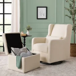Carter's By DaVinci Adrian Swivel Glider With Storage Ottoman -Baby Trend Store GUEST 134e7021 39b4 48de 91c9 334dee4d9f46