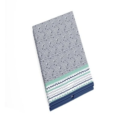 Bacati - Noah Mint/Navy Collapsible Laundry Hamper 5 Bacati - Noah Mint/Navy Collapsible Laundry Hamper - Image 3