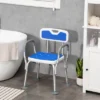 HOMCOM EVA Padded Shower Chair With Arms And Back, Bath Seat With Adjustable Height, Anti-slip Shower Bench For Seniors, Disabled, Tool-Free Assembly -Baby Trend Store GUEST 16e5295d 2973 43fc a201 55cf42d08eac
