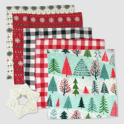 Honest Baby Organic Lovey & Teether Set - 5pk 3 Honest Baby Organic Lovey & Teether Set - 5pk