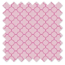 Bacati - Pink Quatrofoile Printed 100 Percent Cotton Universal Baby US Standard Crib Or Toddler Bed Fitted Sheet -Baby Trend Store GUEST 25551895 fe3e 4bd7 a230 a804874664c8
