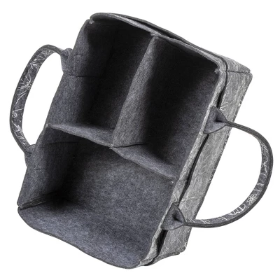 Sammy & Lou Printed Felt Storage Caddy - Floral 4 Sammy & Lou Printed Felt Storage Caddy - Floral - Image 2