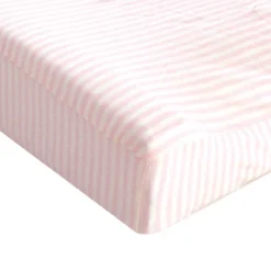 Touched By Nature Baby Girl Organic Cotton Changing Pad Cover, Girl Elephant, One Size