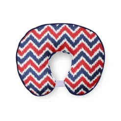 Bacati - 3 Pc Chevron/Dots Nany Red Hugster Feeding & Infant Support Nursing PillowMixNMatch Navy/Red Nursing Pillow