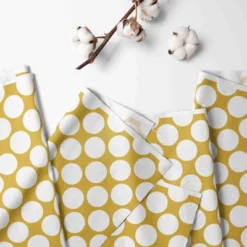 Bacati - Yellow Large Dots 100 Percent Cotton Universal Baby US Standard Crib Or Toddler Bed Fitted Sheet -Baby Trend Store GUEST 38e33029 926b 4b7c 8a5d 8cf9c4a01293