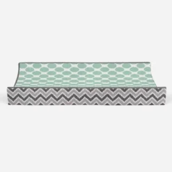 Bacati - Ikat Zigzag Mint Dots Muslin Changing Pad Cover -Baby Trend Store GUEST 3e0ed7f7 898c 4c73 a117 e32b087da86b