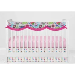 Bacati - Botanical Floral Birds Pink Multicolor 6 Pc Crib Bedding Set With Long Rail Guard Cover -Baby Trend Store GUEST 407cbe4f 67f0 42b1 be4d 7275c9ecdd81