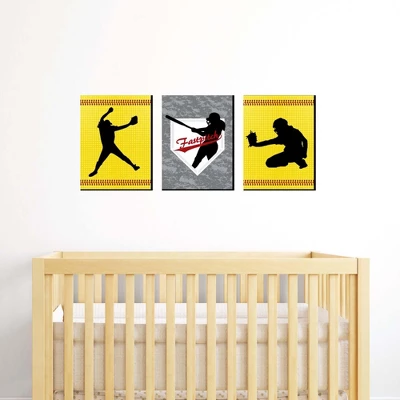 Big Dot Of Happiness Grand Slam - Fastpitch Softball - Sports Nursery Wall Art, Kids Room Decor & Game Room Decor - 7.5 X 10 Inches - Set Of 3 Prints 3 Big Dot Of Happiness Grand Slam - Fastpitch Softball - Sports Nursery Wall Art, Kids Room Decor & Game Room Decor - 7.5 X 10 Inches - Set Of 3 Prints