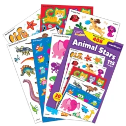 Trend Enterprises Animal Stars SuperShapes Stickers, Pack Of 408