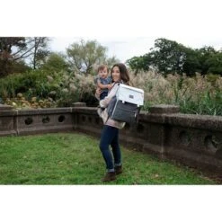 Eddie Bauer Cascade Backpack DIaper Bag - Gray/Pink -Baby Trend Store GUEST 47abd95d ca14 40f1 823c 7ed7fbe40852