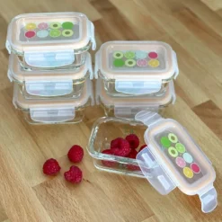 Sage Spoonfuls 6pk Durable Leakproof Glass Baby Food Storage Containers - Clear - 4oz -Baby Trend Store GUEST 4830c364 b348 4fc4 9fa8 5c7966805cda