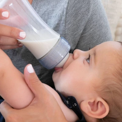 Chicco Duo Hybrid Baby Bottle With Invinci-Glass Inside/Plastic Outside With Slow Flow Anti-Colic Nipple 0 Months+ - Clear/Gray - 9oz 7 Chicco Duo Hybrid Baby Bottle With Invinci-Glass Inside/Plastic Outside With Slow Flow Anti-Colic Nipple 0 Months+ - Clear/Gray - 9oz - Image 5