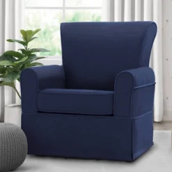 Delta Children Benbridge Nursery Glider Swivel Rocker Chair - Navy