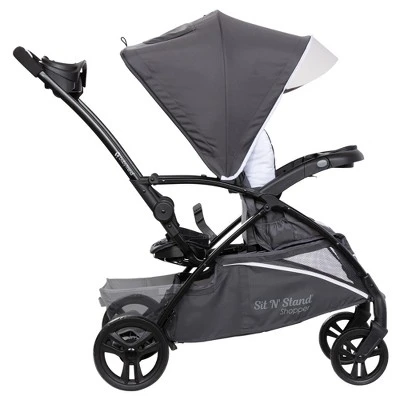 Baby Trend Sit N' Stand 5-in-1 Collapsible Shopper Stroller With Canopy, Visor, Extendable Storage Basket, Phone Tray, And 2 Cup Holders, Magnolia 3 Baby Trend Sit N' Stand 5-in-1 Collapsible Shopper Stroller With Canopy, Visor, Extendable Storage Basket, Phone Tray, And 2 Cup Holders, Magnolia