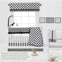Bacati - Dots Stripes Black/White 10 Pc Crib Bedding Set With Long Rail Guard Cover 16 Bacati - Dots Stripes Black/White 10 Pc Crib Bedding Set With Long Rail Guard Cover -Baby Trend Store GUEST 4bb4b27c ad04 4b0a a7bf 1fe8fa4273ed