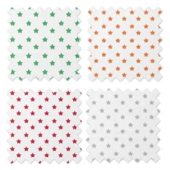 Bacati - Stars Neutral Swaddling Muslin Blankets Of 4 (Green,Orange,Red,Gray) -Baby Trend Store GUEST 5388a104 fcbe 4ae7 b32b dfeb9b448e45