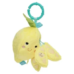 Manhattan Toy Mini-Apple Farm Lemon Baby Travel Toy With Rattle, Squeaker, Crinkle Fabric & Teether Clip-on Attachment -Baby Trend Store GUEST 59b4fa78 4b61 4f12 885f a4b9ff58b3a4