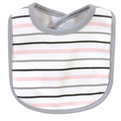 Hudson Baby Infant Girl Cotton Bibs 5pk, Pink Safari, One Size 5 Hudson Baby Infant Girl Cotton Bibs 5pk, Pink Safari, One Size - Image 3