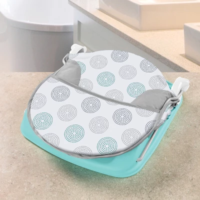 Summer Infant Deluxe Baby Bather Dashed Dots Gray/Aqua 5 Summer Infant Deluxe Baby Bather Dashed Dots Gray/Aqua - Image 3