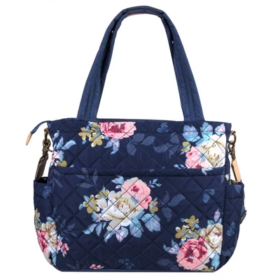 Baby Essentials Quilted Floral Tote 4 Baby Essentials Quilted Floral Tote - Image 2