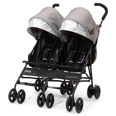 Jeep PowerGlyde Side-by-Side Double Stroller By Delta Children - Gray 5 Jeep PowerGlyde Side-by-Side Double Stroller By Delta Children - Gray - Image 3