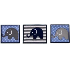 Bacati - Elephants Blue/Navy/Gray 10 Pc Crib Bedding Set With 2 Crib Fitted Sheets -Baby Trend Store GUEST 66d0d899 41e9 4982 b124 a0e087e19399