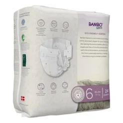 Bambo Nature Baby Baby Diaper Size 6, Over 35 Lbs. 1000016928, 72 Ct