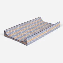 Bacati - Liam Orange/Navy Large Triangles Quilted Muslin Changing Pad Cover -Baby Trend Store GUEST 6a8fa69b c252 4a8f 8d7d f7f0f0338ea4