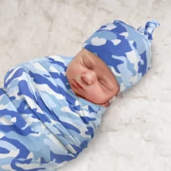 Baby Essentials Camo Print Swaddle Blanket And Knot Cap Set -Baby Trend Store GUEST 6ec61c5e 48c6 4737 bc3b 018f82409cab