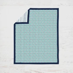 Bacati - Noah Mint Navy 6 Pc Crib Bedding Set With Long Rail Guard Cover -Baby Trend Store GUEST 73ce481b d5d4 48a8 ba4e f115f4dfd7fc