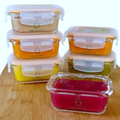 Sage Spoonfuls 6pk Durable Leakproof Glass Baby Food Storage Containers - Clear - 4oz -Baby Trend Store GUEST 760aba40 b3ce 4c7a abae c4125cf17f94