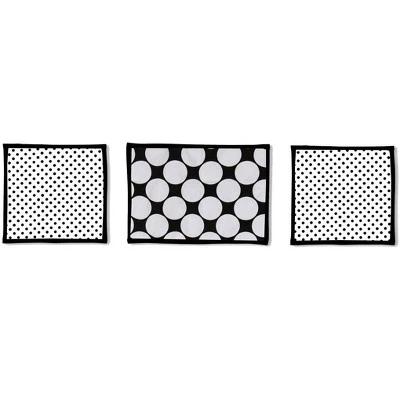 Bacati - Dots Stripes Black/White 10 Pc Crib Bedding Set With 2 Crib Fitted Sheets 11 Bacati - Dots Stripes Black/White 10 Pc Crib Bedding Set With 2 Crib Fitted Sheets - Image 9