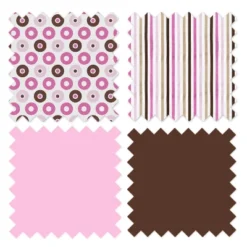 Bacati - Mod Dots Stripes Pink Fuschia Beige Chocolate 10 Pc Crib Bedding Set With 2 Crib Fitted Sheets -Baby Trend Store GUEST 779f7bc1 5a10 4b07 be72 77fa5c0e1f35