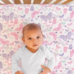 The Peanutshell Butterfly Song Crib Bedding Set For Baby Girls, 3-Piece Nursery Set In Pink|Purple 9 The Peanutshell Butterfly Song Crib Bedding Set For Baby Girls, 3-Piece Nursery Set In Pink|Purple -Baby Trend Store GUEST 7bf82f73 a542 42b4 8d20 544e574f04c8