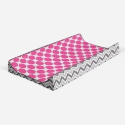 Bacati - Gray Zigzag Pink Dots Muslin Changing Pad Cover.... -Baby Trend Store GUEST 7f086617 aa52 4c3c acc6 9aefeaf13548