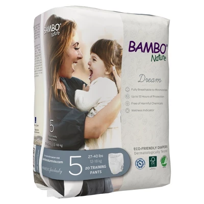 Bambo Nature Dream Toddler Toddler Training Pants Size 5 27 To 40 Lbs. 1000016930, 60 Ct 4 Bambo Nature Dream Toddler Toddler Training Pants Size 5 27 To 40 Lbs. 1000016930, 60 Ct - Image 2