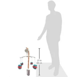 Bacati - Sophia Paisley Aqua/Coral Musical Mobile