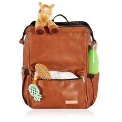 Hannah & Sophia Soho Large Traverse Baby Diaper Bag Backpack In Cognac, Water Resistant Changing Pad & Mini Mom Tote Included, Brown -Baby Trend Store GUEST 89f8ec73 31b2 4021 b3df 988453105bb4