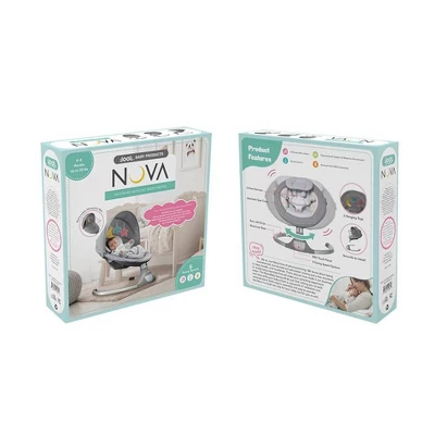JOOL BABY PRODUCTS Nova Motorized Baby Swing For Infants - Bluetooth Music Speaker With 10 Preset Lullabies - Gray 8 JOOL BABY PRODUCTS Nova Motorized Baby Swing For Infants - Bluetooth Music Speaker With 10 Preset Lullabies - Gray - Image 6