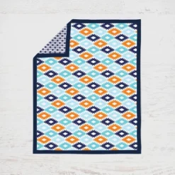 Bacati - Aztec Print Liam Aqua Orange Navy 3 Pc Crib Bedding Set -Baby Trend Store GUEST 9045537c 8162 422f 9917 092cf19158e9