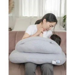 Pharmedoc Nursing Pillow For Breastfeeding - Breast Feeding Pillows With Safety Bumper & Adjustable Waist Straps - Removable Cover - Baby Essentials For Newborn - Full Support For Mom & Baby -Baby Trend Store GUEST 92f9a313 8ba0 4667 b9e6 56c31865f8ee