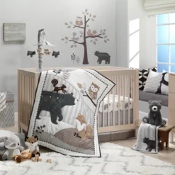 Lambs & Ivy Woodland Forest White/Gray Animal 100% Cotton Baby Fitted Crib Sheet -Baby Trend Store GUEST 94403521 d1a2 4cc5 aab9 40b086b4d367