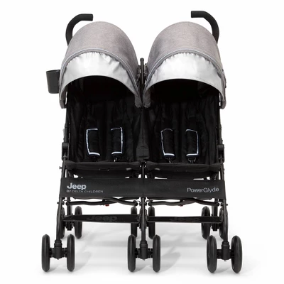 Jeep PowerGlyde Side-by-Side Double Stroller By Delta Children - Gray 7 Jeep PowerGlyde Side-by-Side Double Stroller By Delta Children - Gray - Image 5